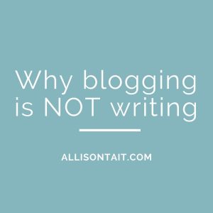 (Blogging for authors) blogging not writing