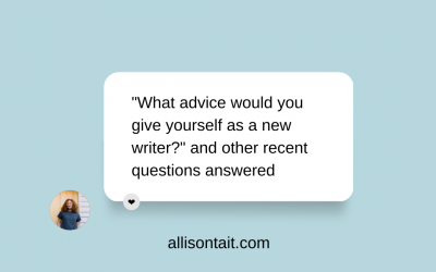 advice for new writers