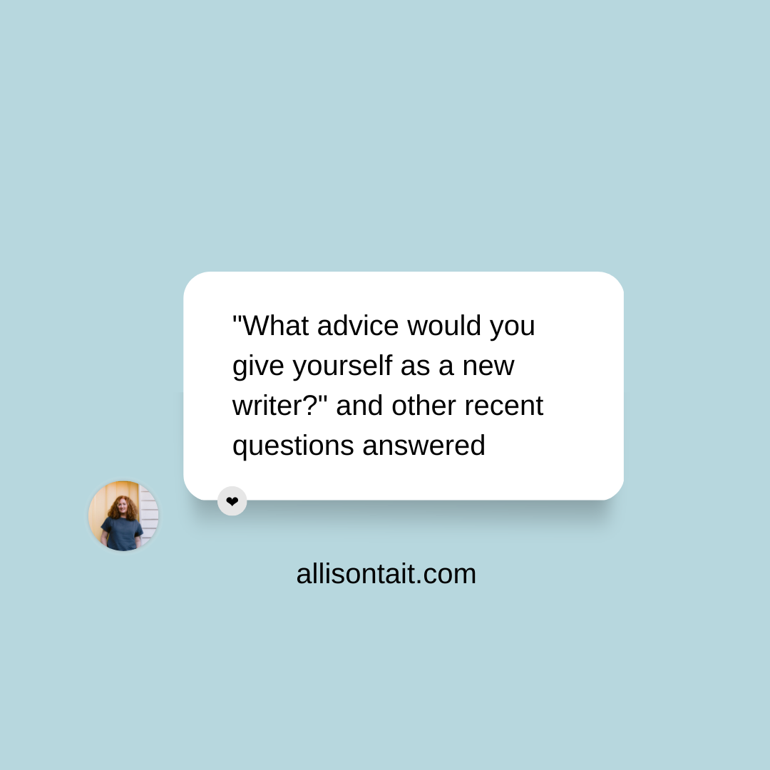 advice for new writers