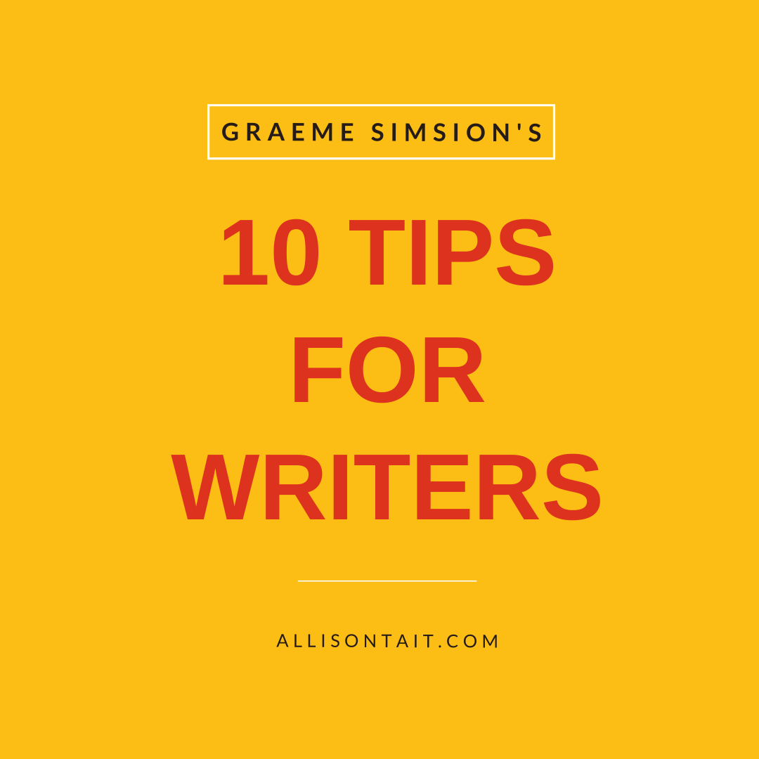 Graeme Simsion writing tips