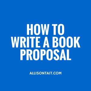 how to write a book proosal